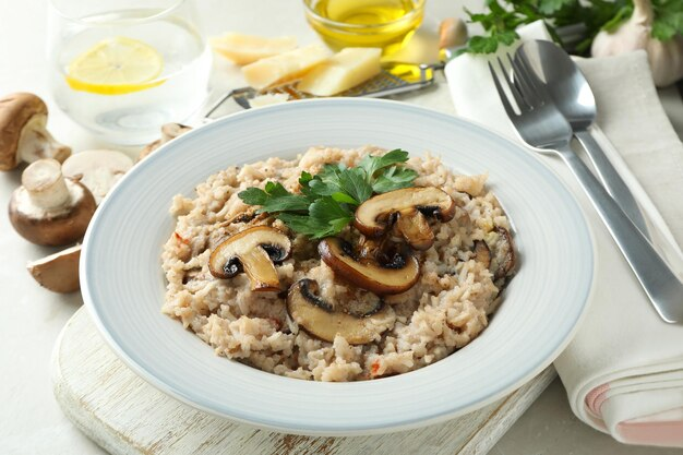 mushroom risotto